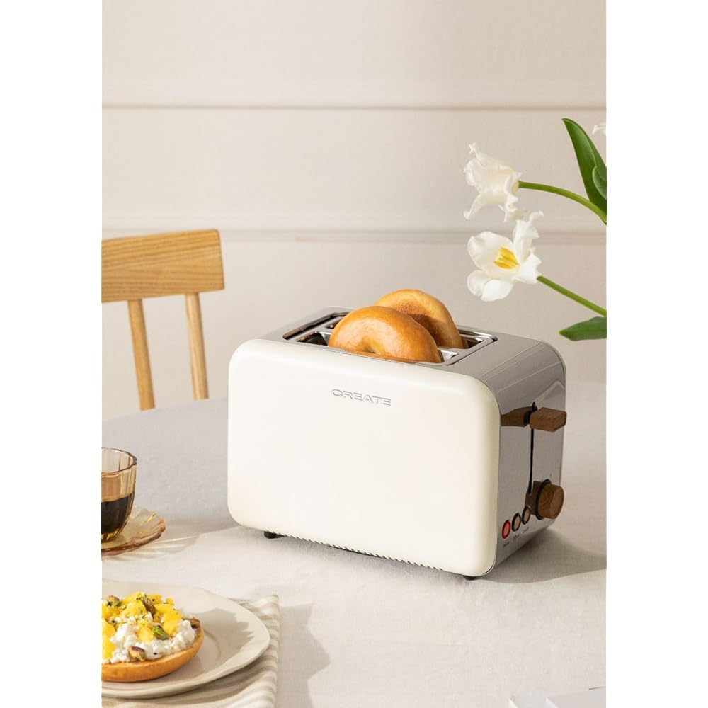 CREATE Pack Petit-déjeuner : Grille-pain et Bouilloire Blanc