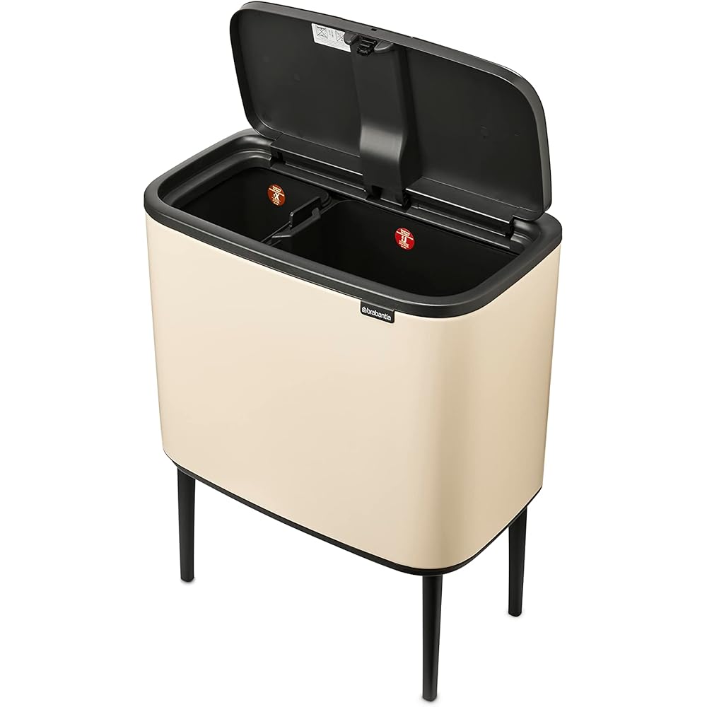 Brabantia Bo Touch Bin Poubelle de Recyclage 34L Beige