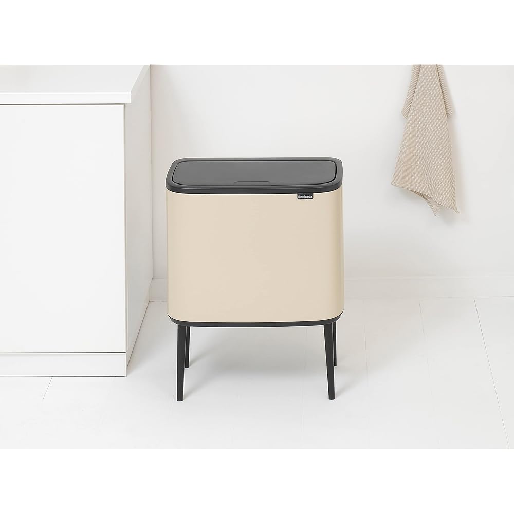 Brabantia Bo Touch Bin Poubelle de Recyclage 34L Beige