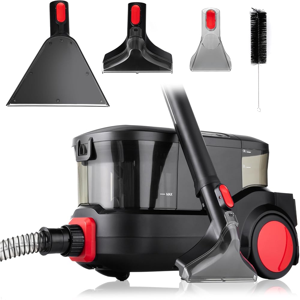 Lehmann LHOVW-8015 Prowash Aspirateur injecteur-extracteur 2000 W pour canapés tapis tissus d'ameublement et voiture