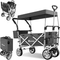 tectake Chariot de transport pliable 80kg avec toit