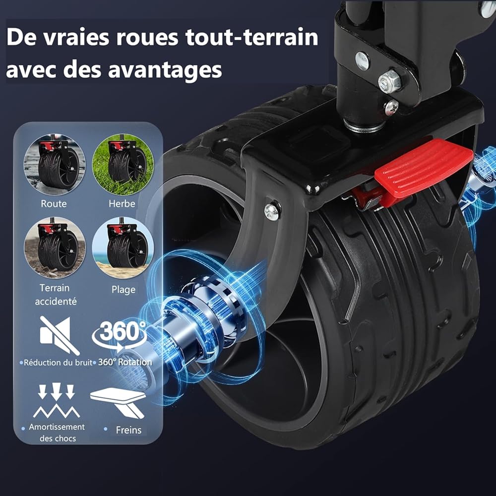 Sekey Chariot de jardin pliable 200L 150kg