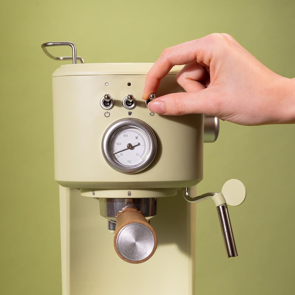 Cecotec Power Espresso 20 Retro Green Machine à expresso 1100 W pression 20 bars réservoir 1,25 L