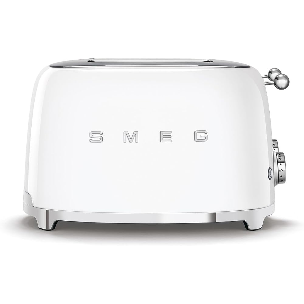 Smeg Grille-pain 4 Tranches TSF03WHEU Blanc
