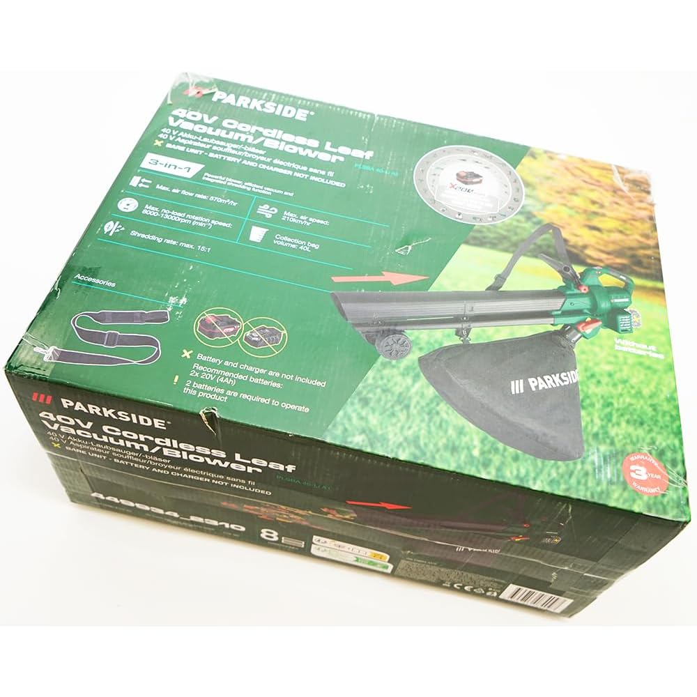 Parkside Aspirateur souffleur sans fil PLSBA 40-Li