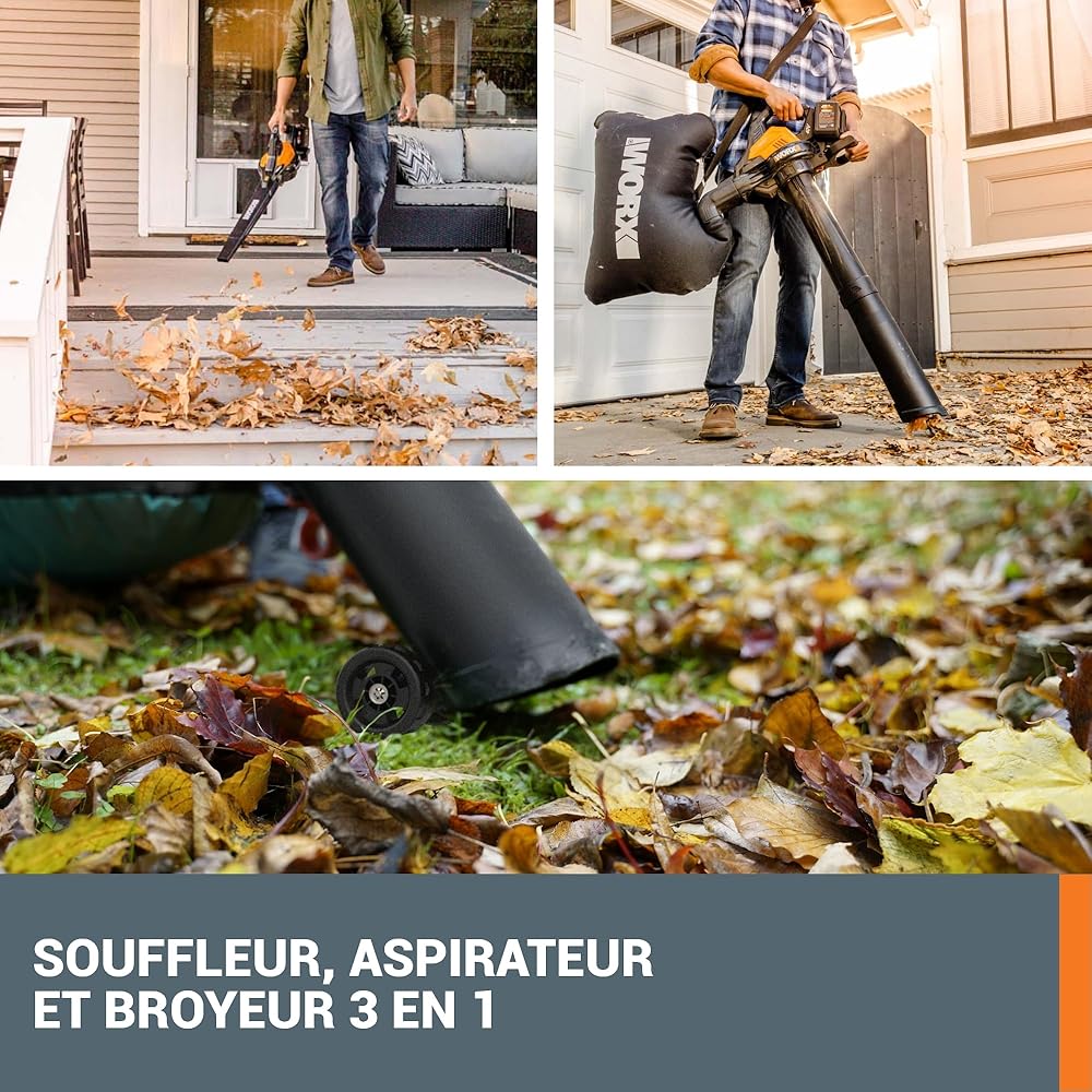 WORX Aspirateur souffleur sans fil Brushless 40V