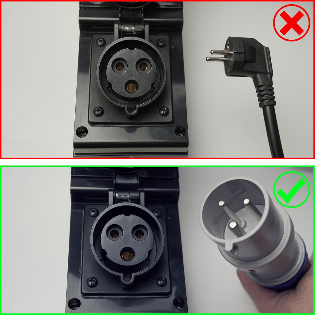 Carré Rouge Borne de recharge pour véhicule électrique 7 kW 32 A IP65 avec protections et compteur