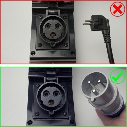 Carré Rouge Borne de recharge pour véhicule électrique 7 kW 32 A IP65 avec protections et compteur