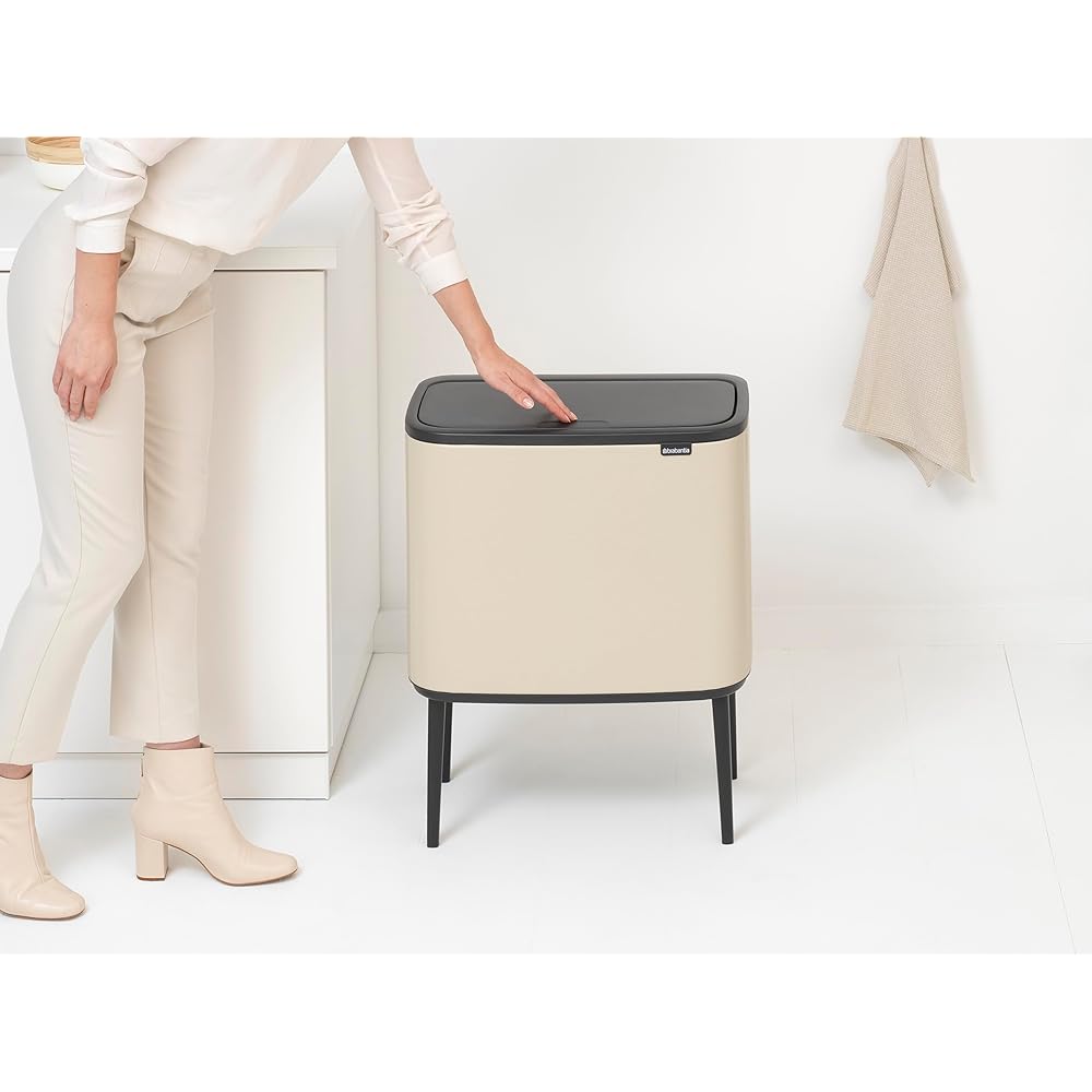 Brabantia Bo Touch Bin Poubelle de Recyclage 34L Beige