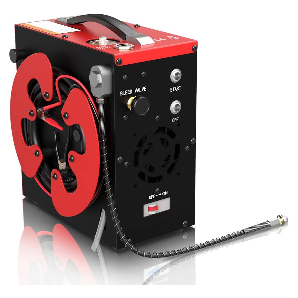 GX CS3 Compresseur d'air PCP 4500 PSI 30 MPa sans huile avec arrêt automatique et séparateur eau-huile