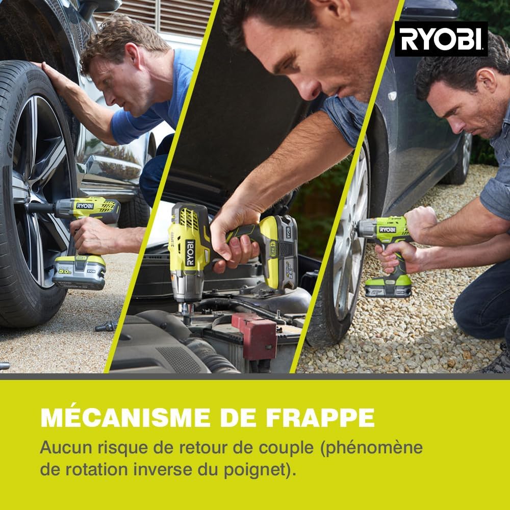 RYOBI Boulonneuse à chocs 18V ONE+ 400Nm
