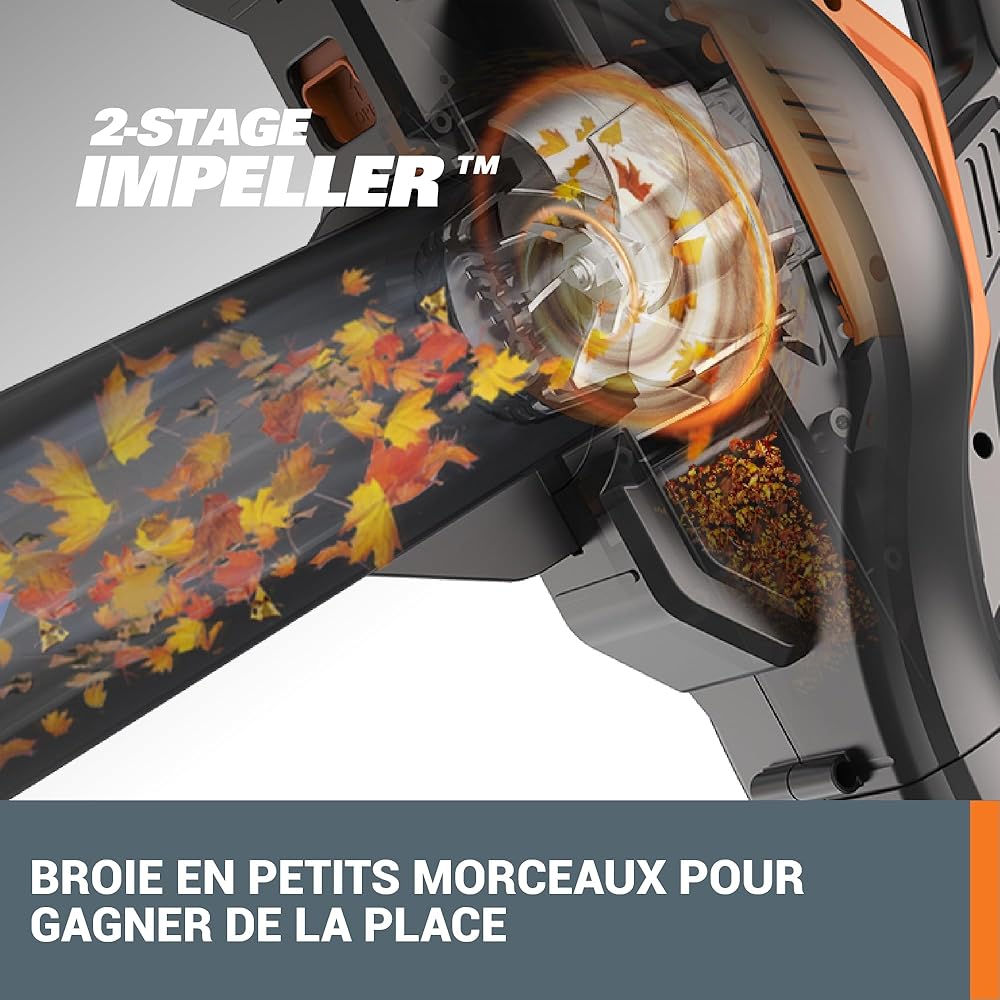 WORX Aspirateur souffleur sans fil Brushless 40V