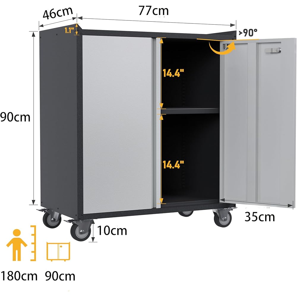 Supeer Armoire à outils métallique sur roues
