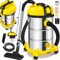 Masko Aspirateur eau et poussière 2300 W cuve en acier inoxydable avec fonction soufflage et prise électrique