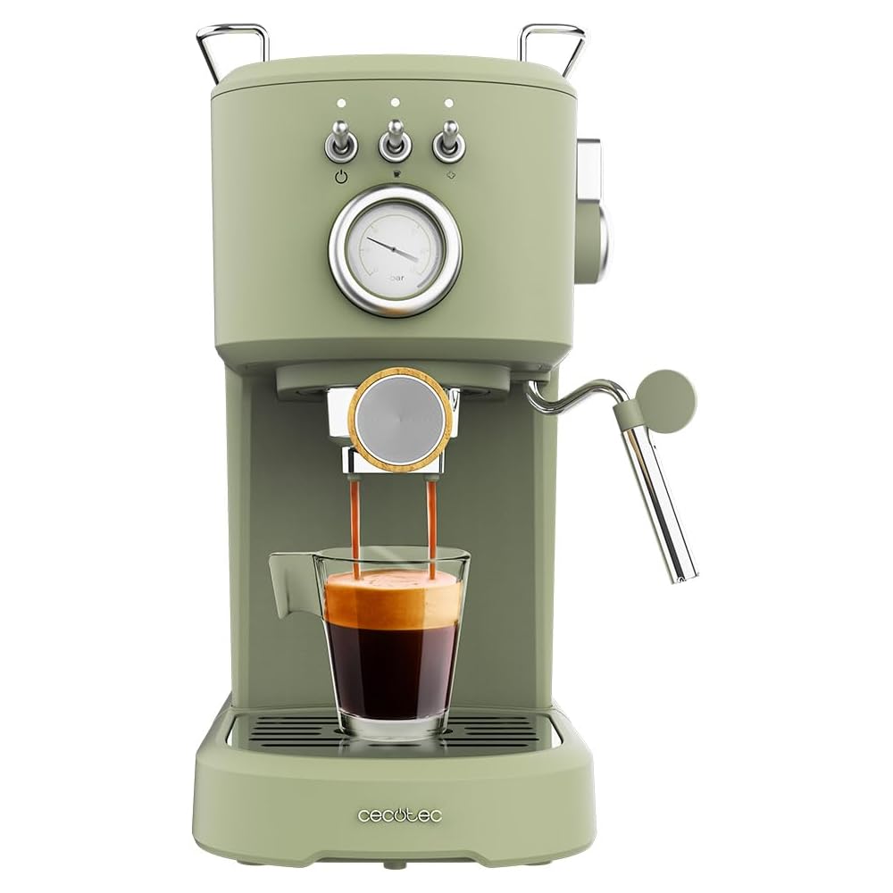 Cecotec Power Espresso 20 Retro Green Machine à expresso 1100 W pression 20 bars réservoir 1,25 L