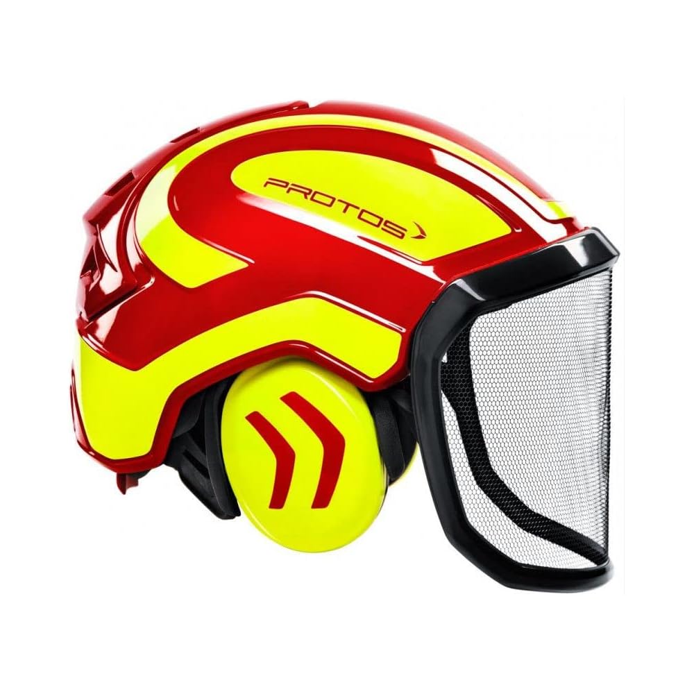 Protos Integral Forest Casque de sécurité jaune/rouge