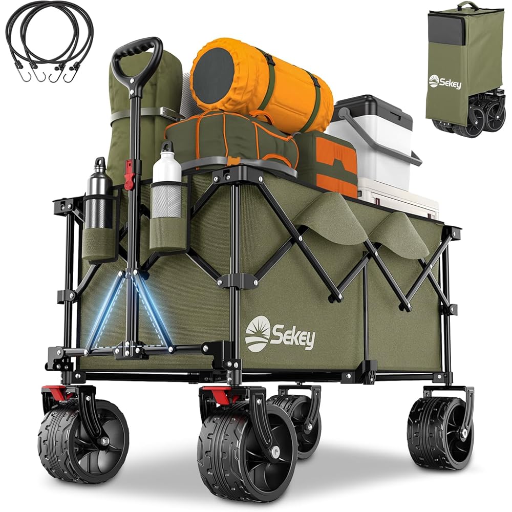 Sekey Chariot de jardin pliable 200L 150kg