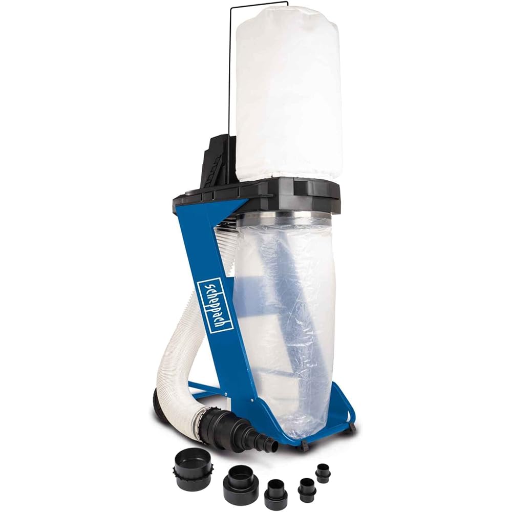 Scheppach DC500 Aspirateur à copeaux 550 W sac collecteur 75 L débit d'air 1150 m³/h tuyau 2 m