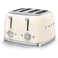 Smeg Grille-pain 4 Tranches TSF03CREU 2000W Crème