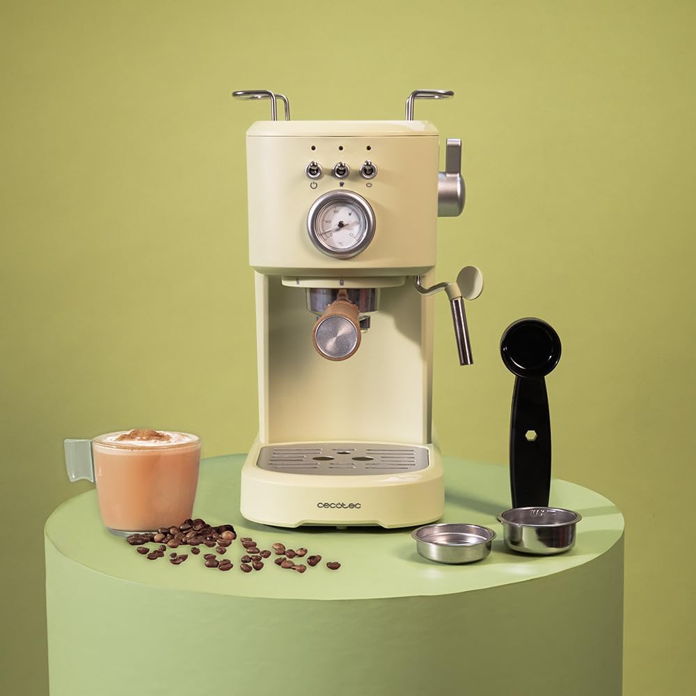 Cecotec Power Espresso 20 Retro Green Machine à expresso 1100 W pression 20 bars réservoir 1,25 L
