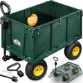 Gardebruk Chariot de jardin pliable 550 kg avec bâche amovible et roues tout terrain