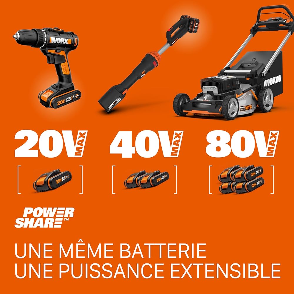 WORX Aspirateur souffleur sans fil Brushless 40V