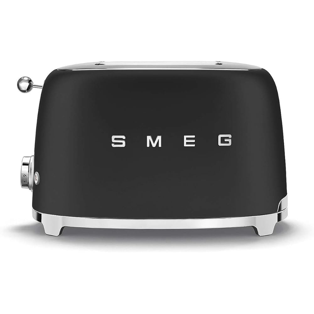 Smeg Grille-pain 2 Tranches TSF01BLMEU Noir Mat