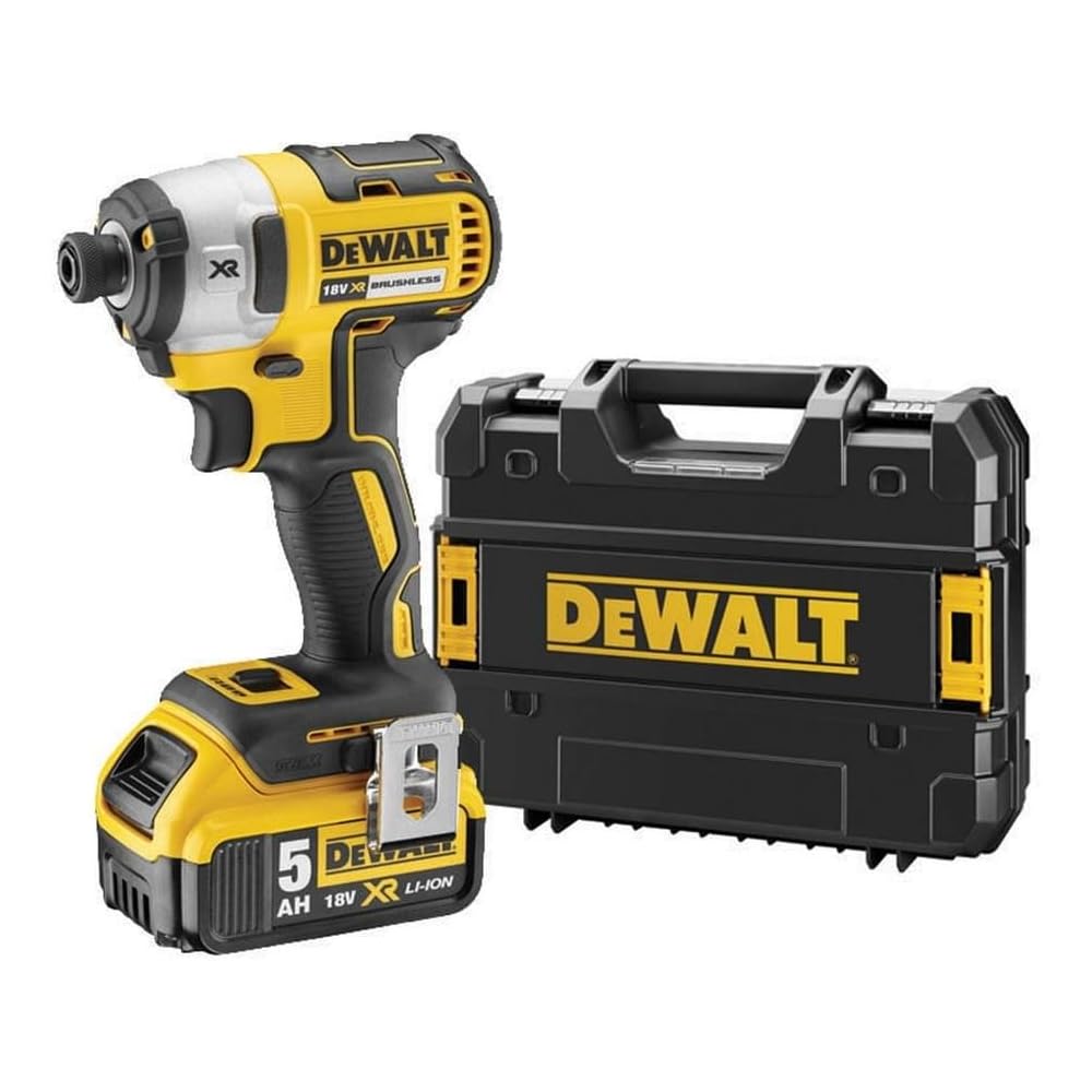 DEWALT DCF887P2-QW Visseuse à chocs Brushless XR 18 V avec 2 batteries 5 Ah chargeur et coffret TSTAK