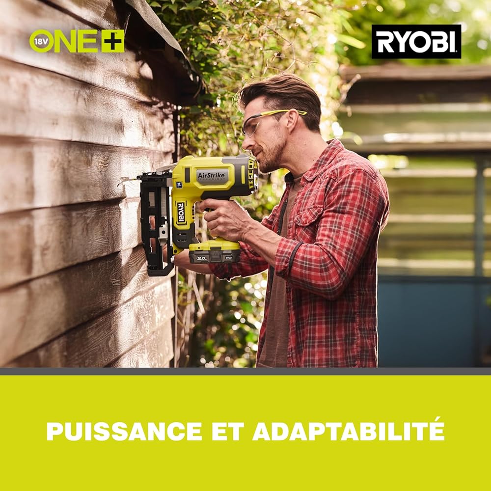 RYOBI R16GN18-0 Cloueur de finition 18 V 16G pour pointes de 19 à 64 mm sans batterie ni chargeur