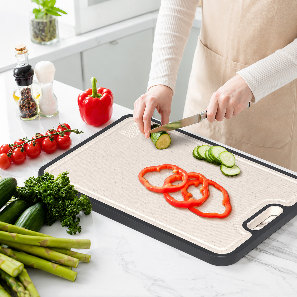 Sottotvt - Double Sided Titanium Cutting Board, Food Grade Titanium & PP, 15”×10.3”, Easy to Clean